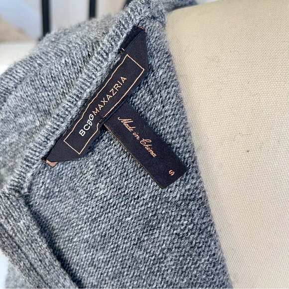 BCBG Max Azria Cashmere wool sweater dress grey heather size small S - Picture 5 of 10